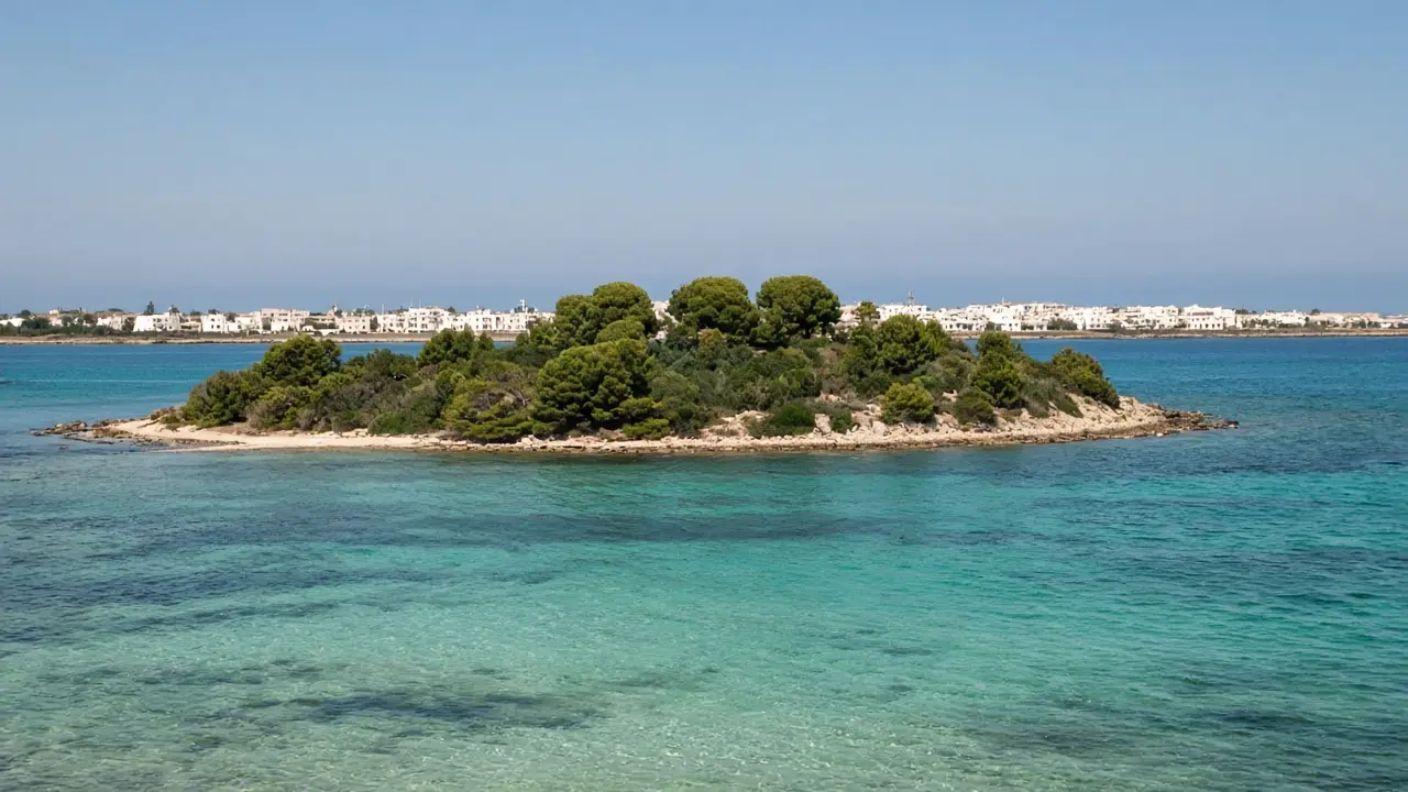 Spiaggia Isola dei Conigli a Area Marina Protetta, Porto Cesareo — Salento